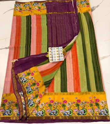ME6500 Mysore wrinkle crepe Rangkart saree