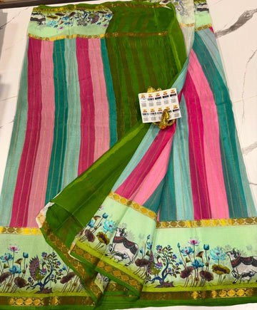 ME6500 Mysore wrinkle crepe Rangkart saree