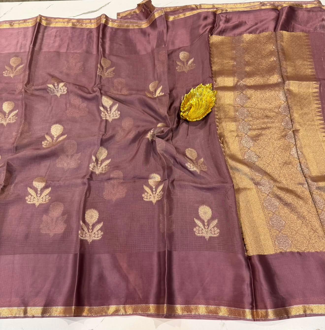 ME-3350 Mauve colour Manipuri Kota silk saree