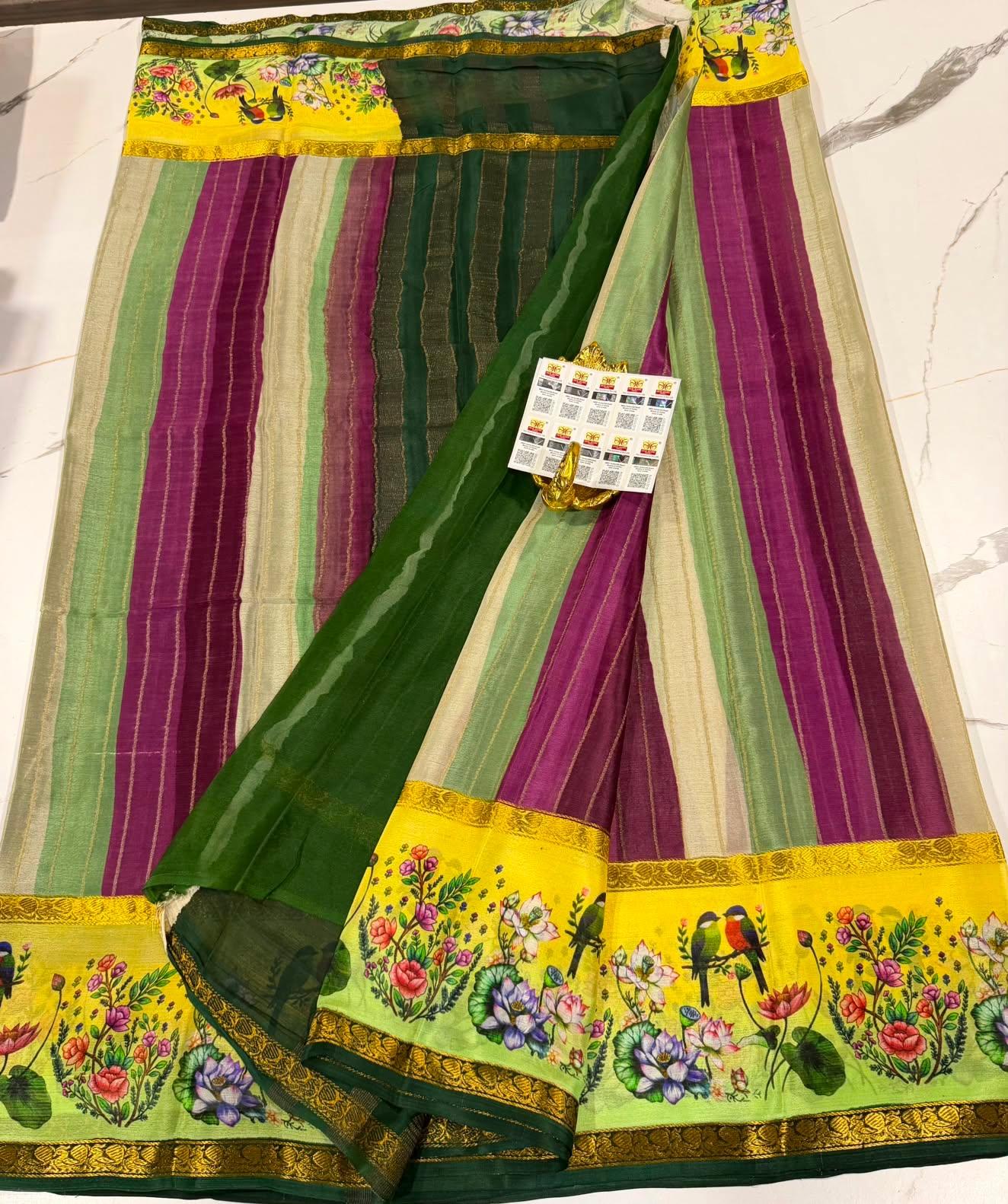 ME6500 Mysore wrinkle crepe Rangkart saree