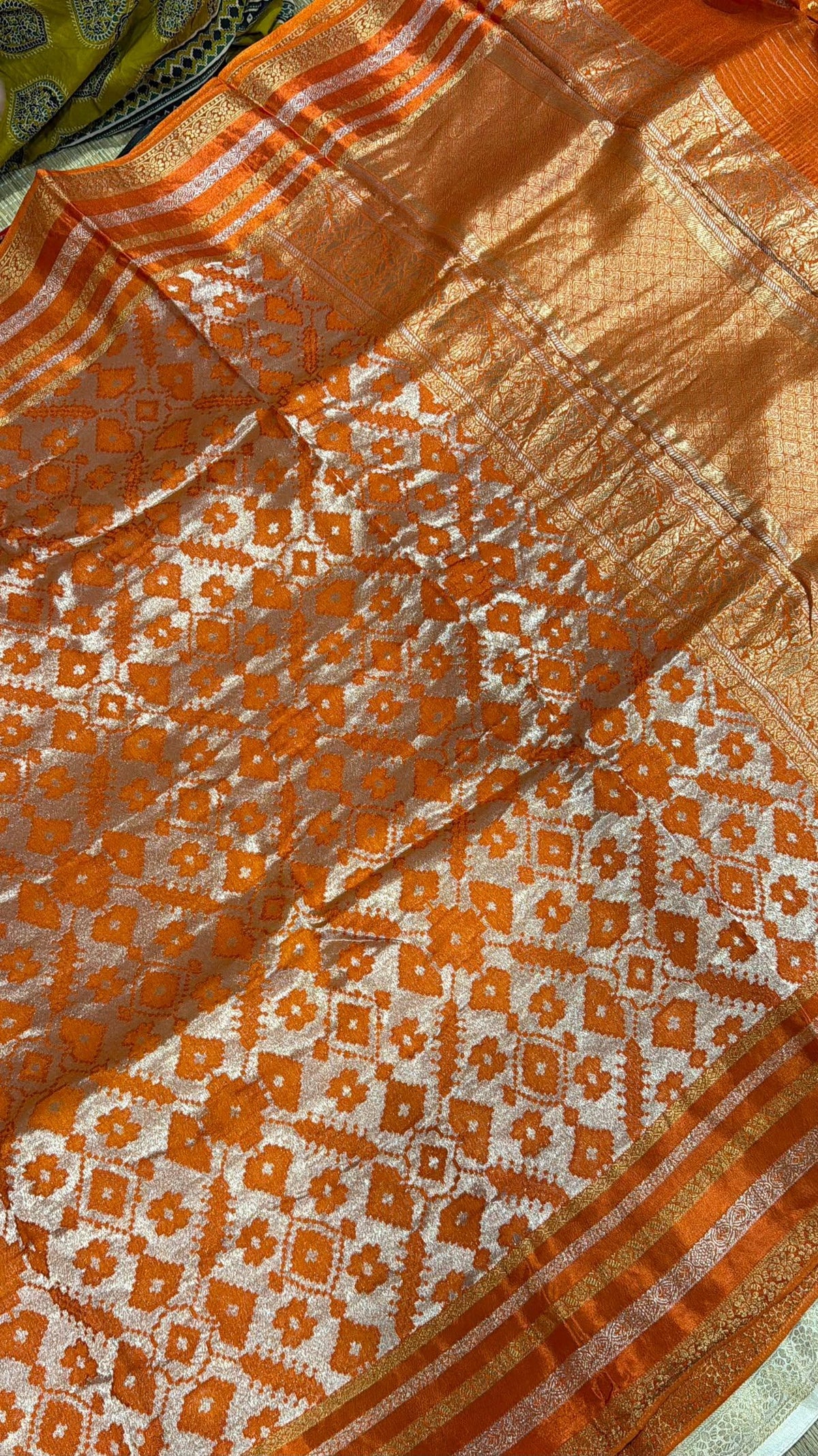 P-3900 Orange colour patola saree