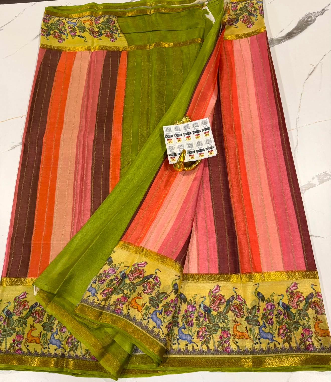 ME6500 Mysore wrinkle crepe Rangkart saree