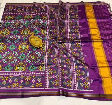 NPP-1350 purple colour navarthan patola saree