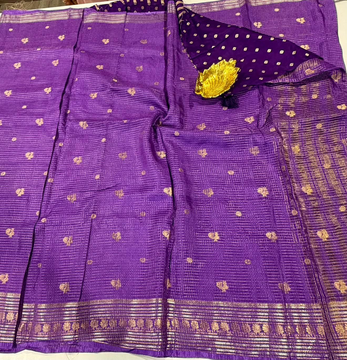 SA-1950 Lavender colour banaras vintage Kanchi saree