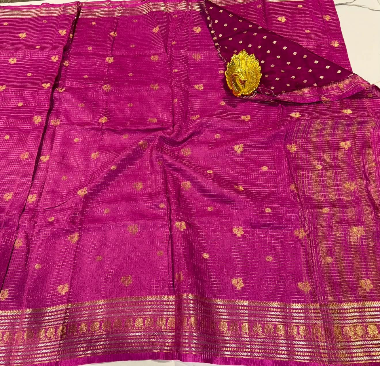 SA-1950 Light purple colour banaras vintage Kanchi saree