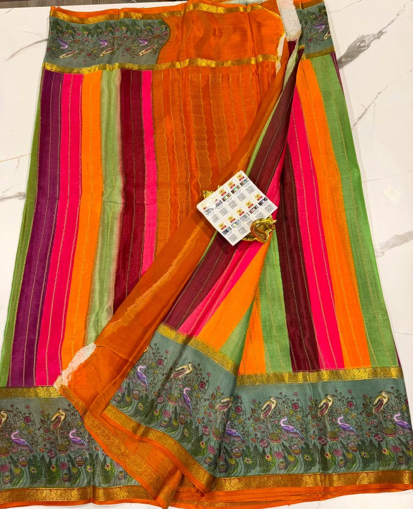 ME6500 Mysore wrinkle crepe Rangkart saree