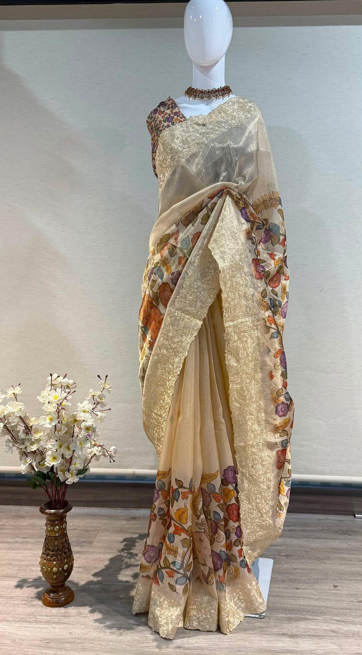 ZK-1550 Fusion Zari Kota saree