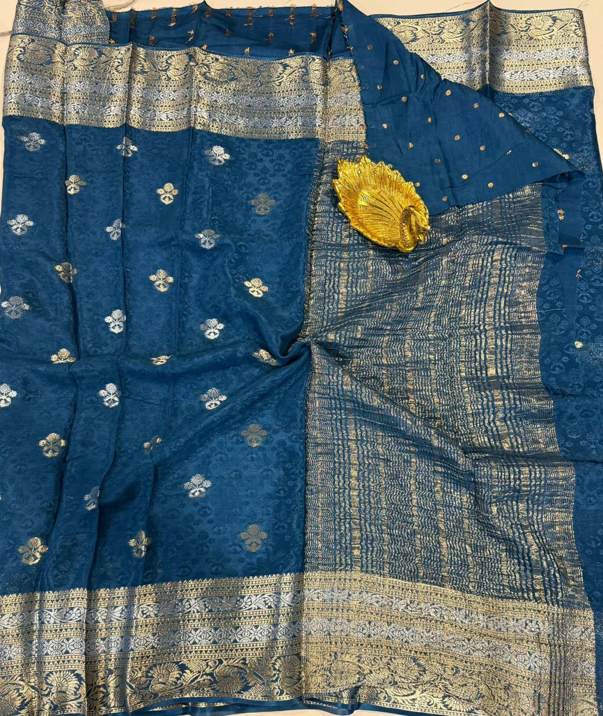 M-2350 Navy blue colour Mizoram silk saree