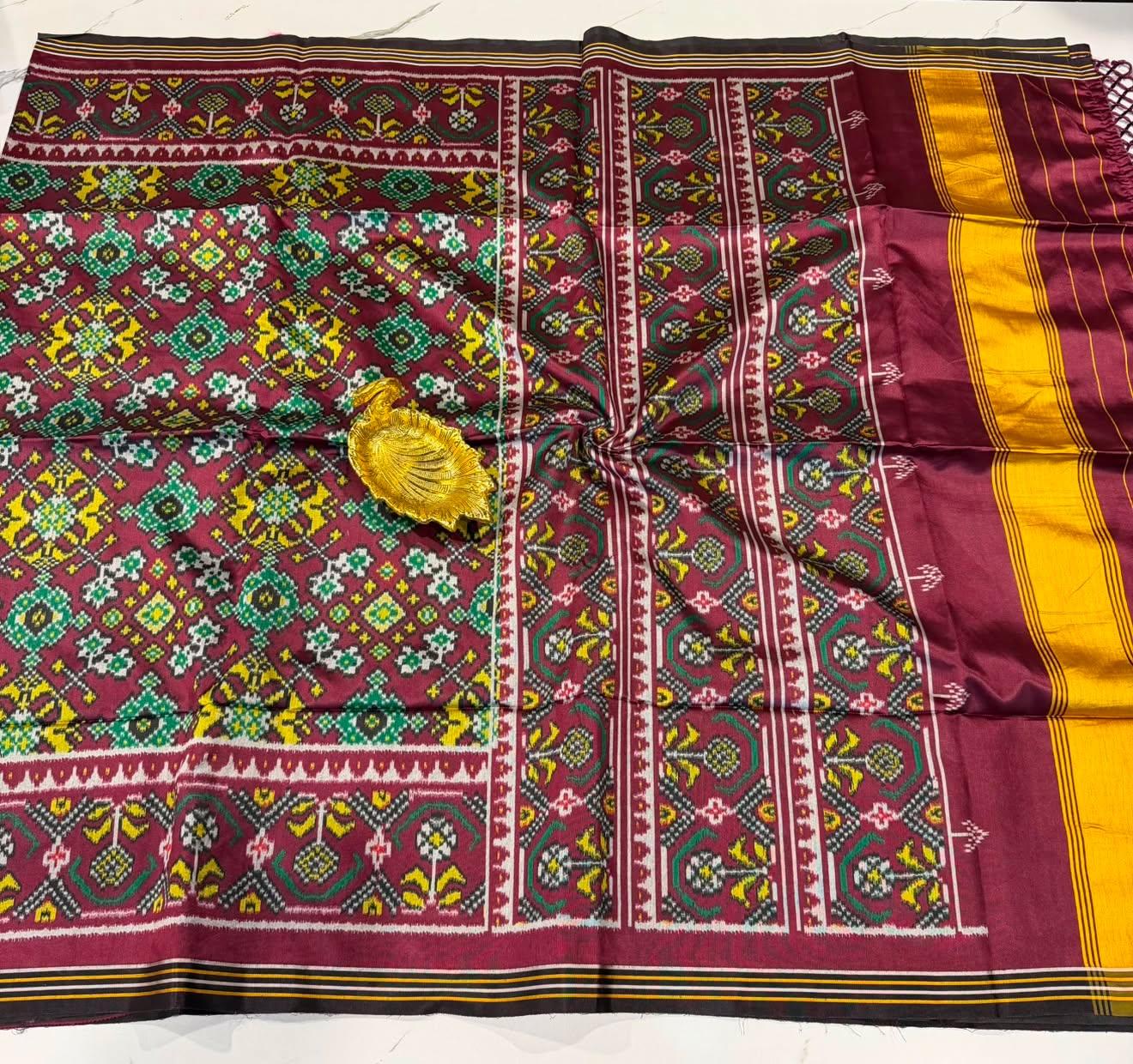 NPP-1350 Maroon colour navarthan patola saree