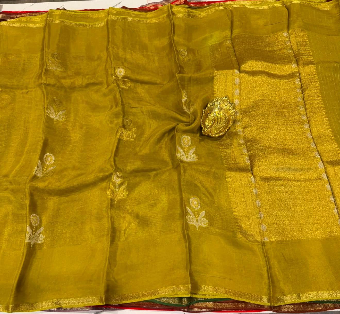 ME-3350 Pesara green colour Manipuri Kota silk saree