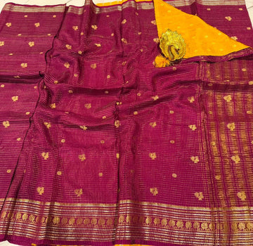 SA-1950 Wine colour banaras vintage Kanchi saree
