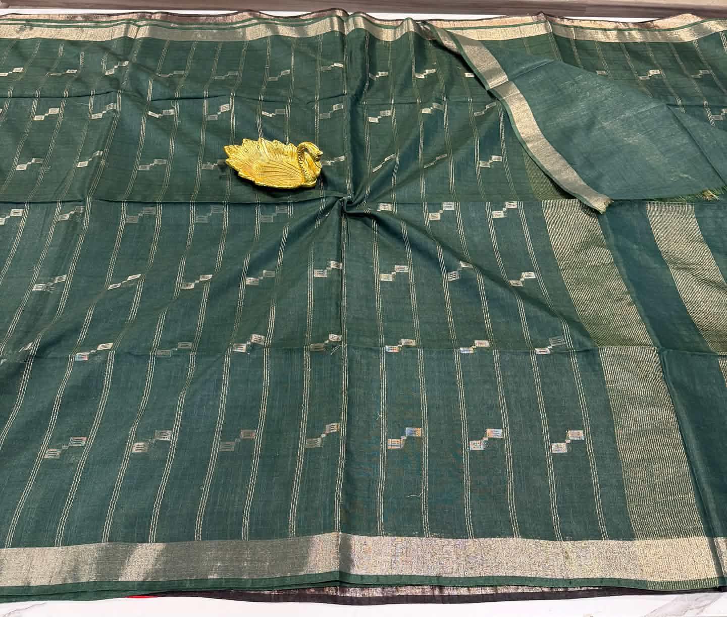 Cs2 Bottle green colour saree