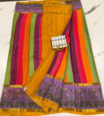 ME6500 Mysore wrinkle crepe Rangkart saree