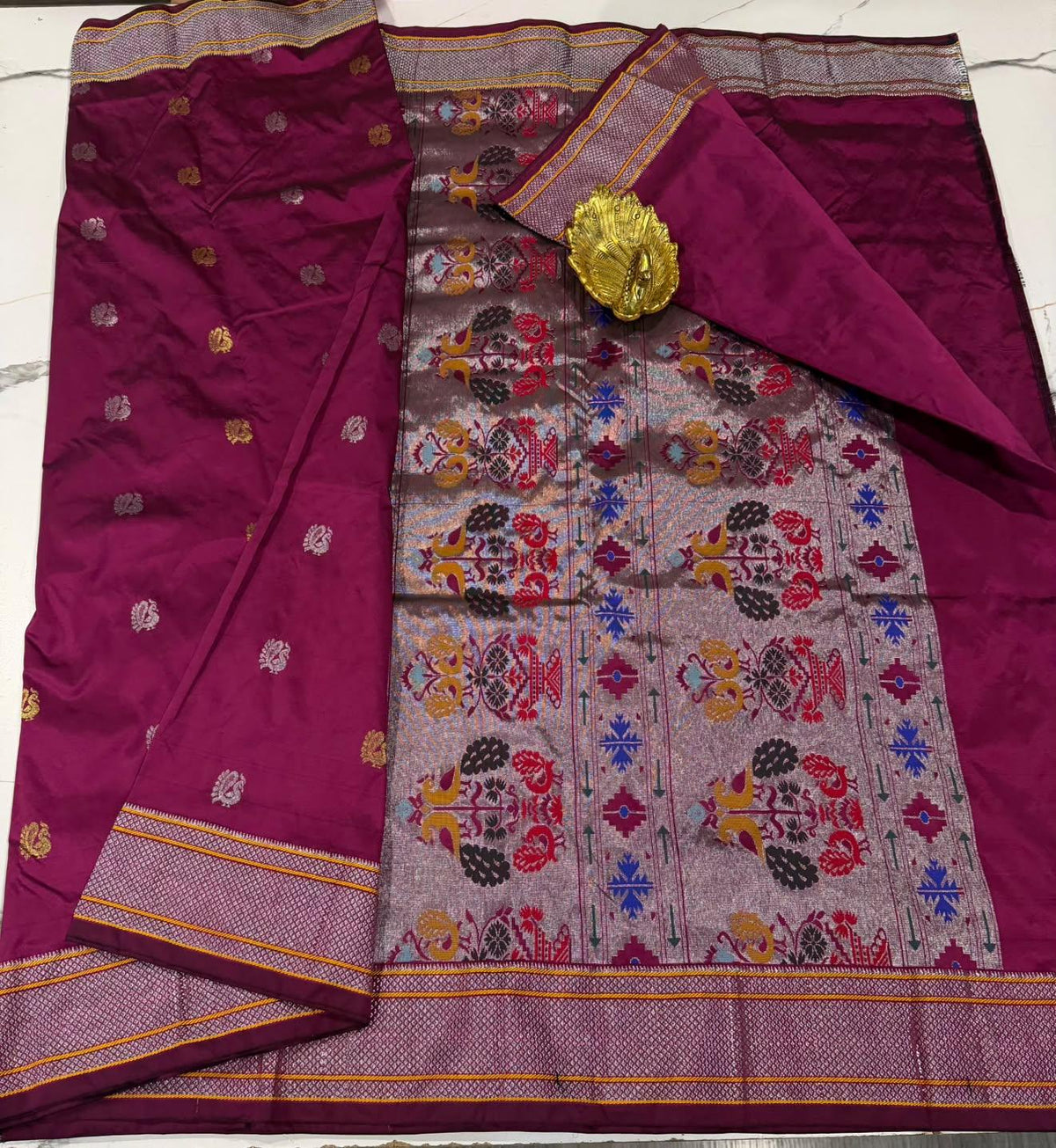 PT-3100 Megentha colour Narayanapet saree