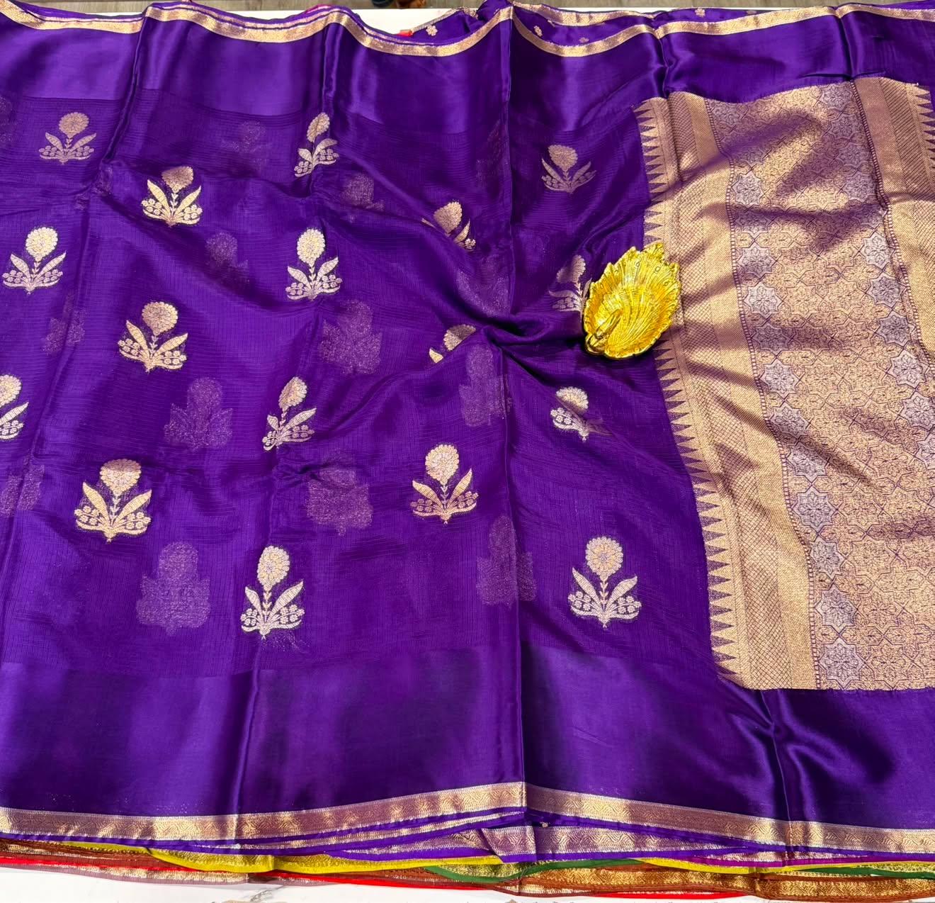ME-3350 Violet colour Manipuri Kota silk saree