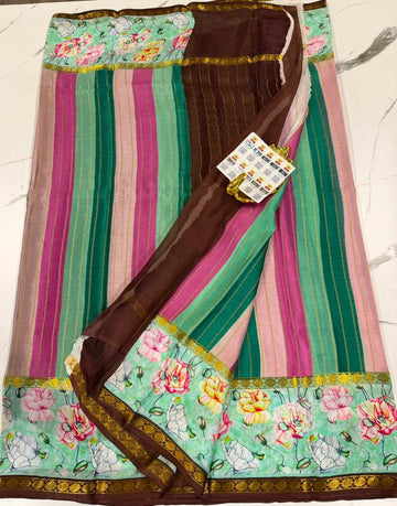 ME6500 Mysore wrinkle crepe Rangkart saree