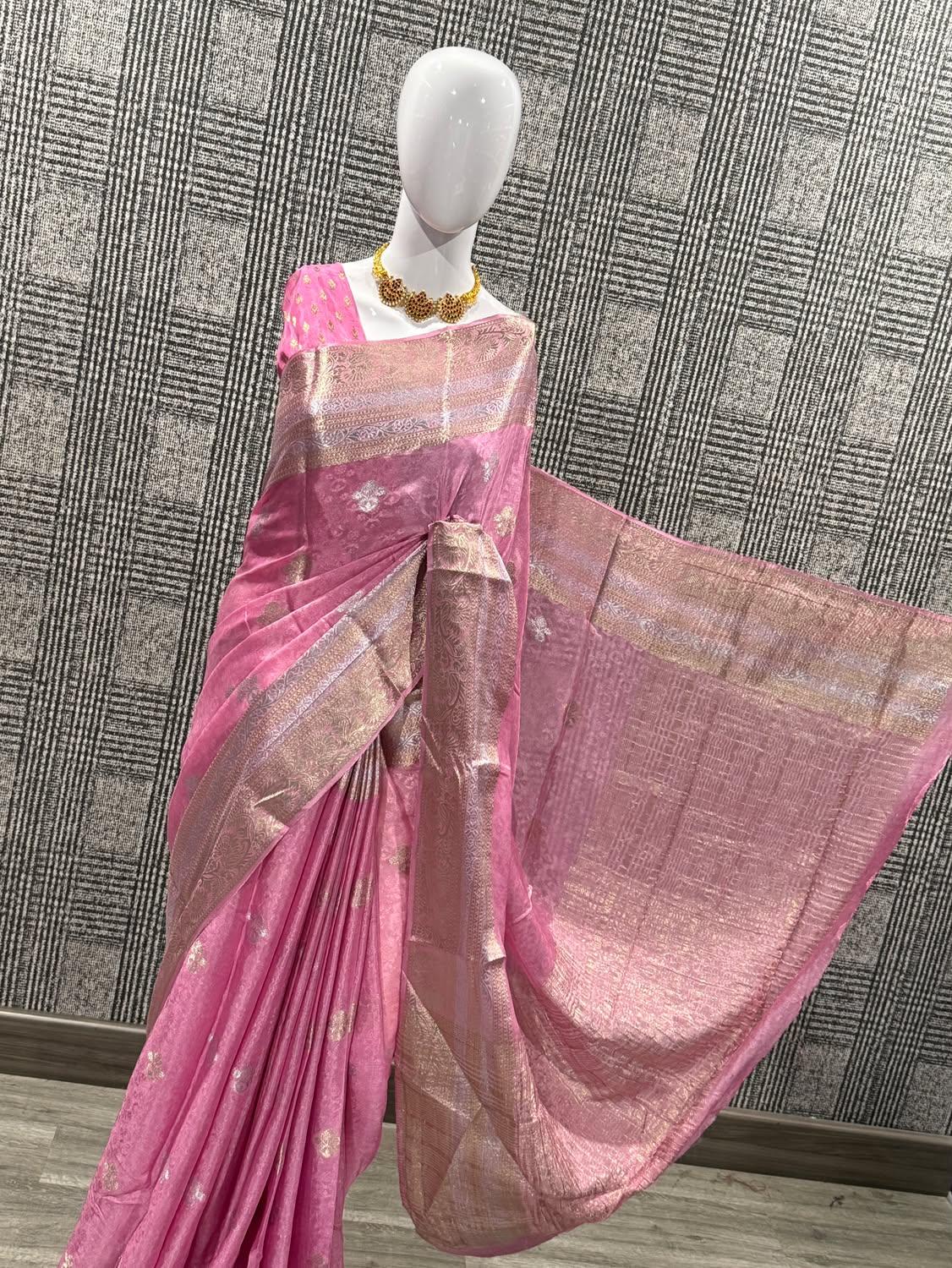 M-2350 Baby pink colour Mizoram silk saree