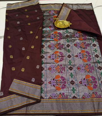 PT-3100 Brown colour Narayanapet saree