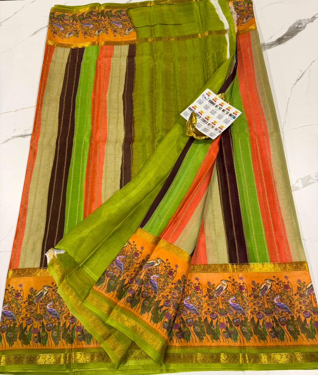 ME6500 Mysore wrinkle crepe Rangkart saree