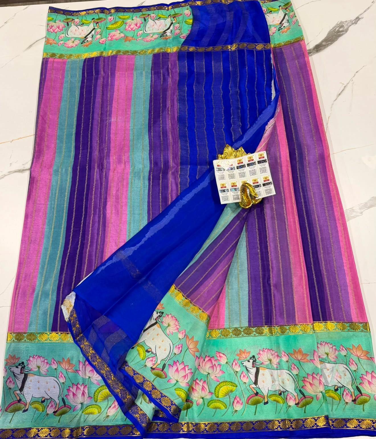 ME6500 Mysore wrinkle crepe Rangkart saree