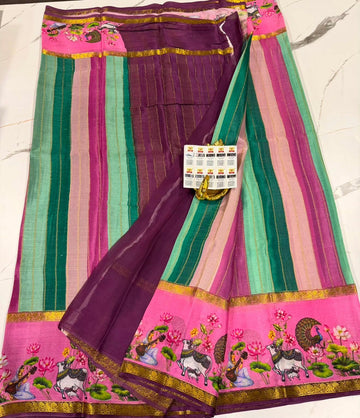 ME6500 Mysore wrinkle crepe Rangkart saree