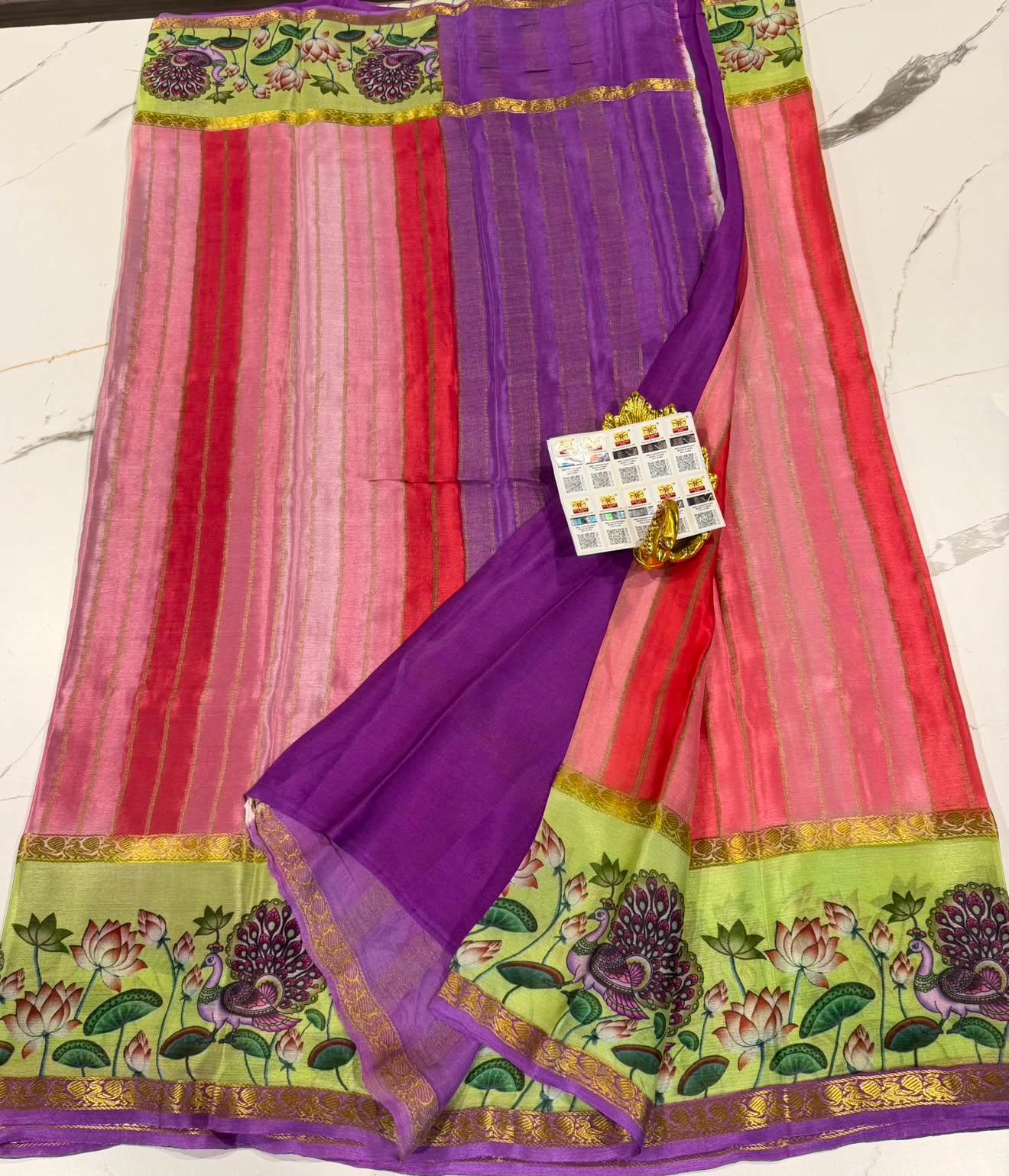 ME6500 Mysore wrinkle crepe Rangkart saree